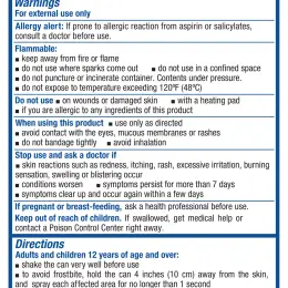Salonpas® JET SPRAY® – back side of box