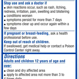 Salonpas® LIDOCAINE PLUS Pain Relieving Cream – back side of box